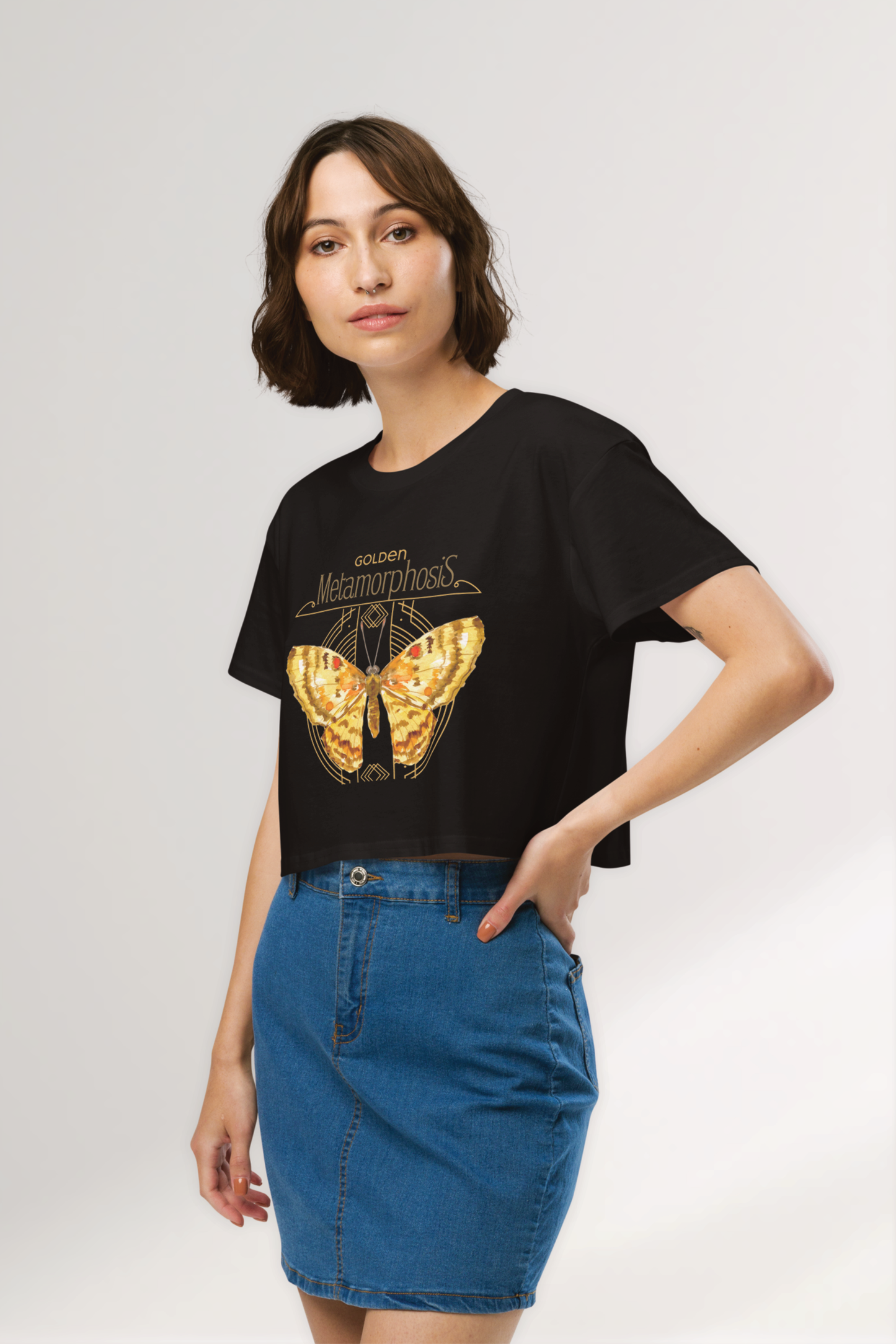 Golden Metamorphosis Women’s crop top