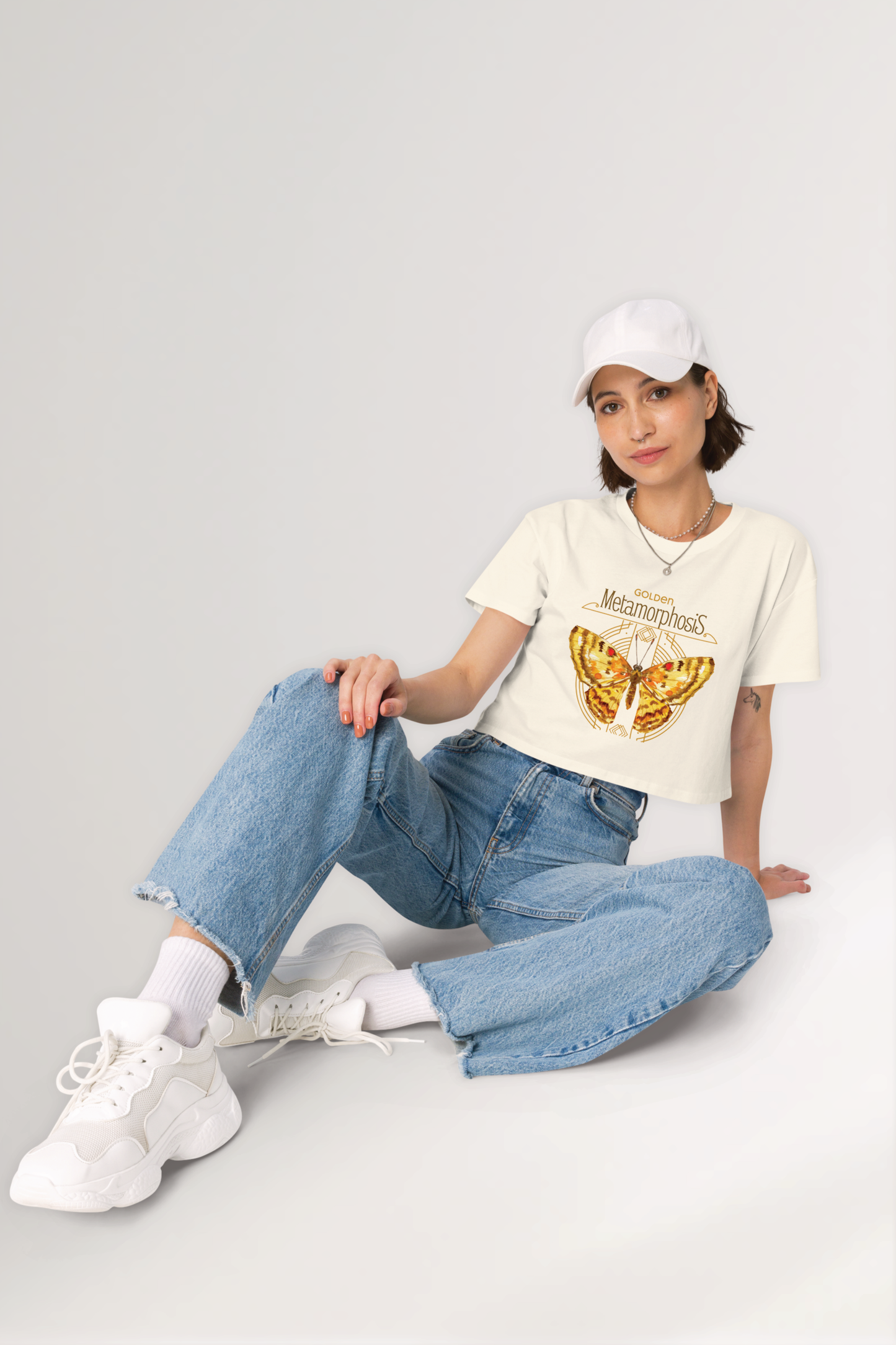 Golden Metamorphosis Women’s crop top