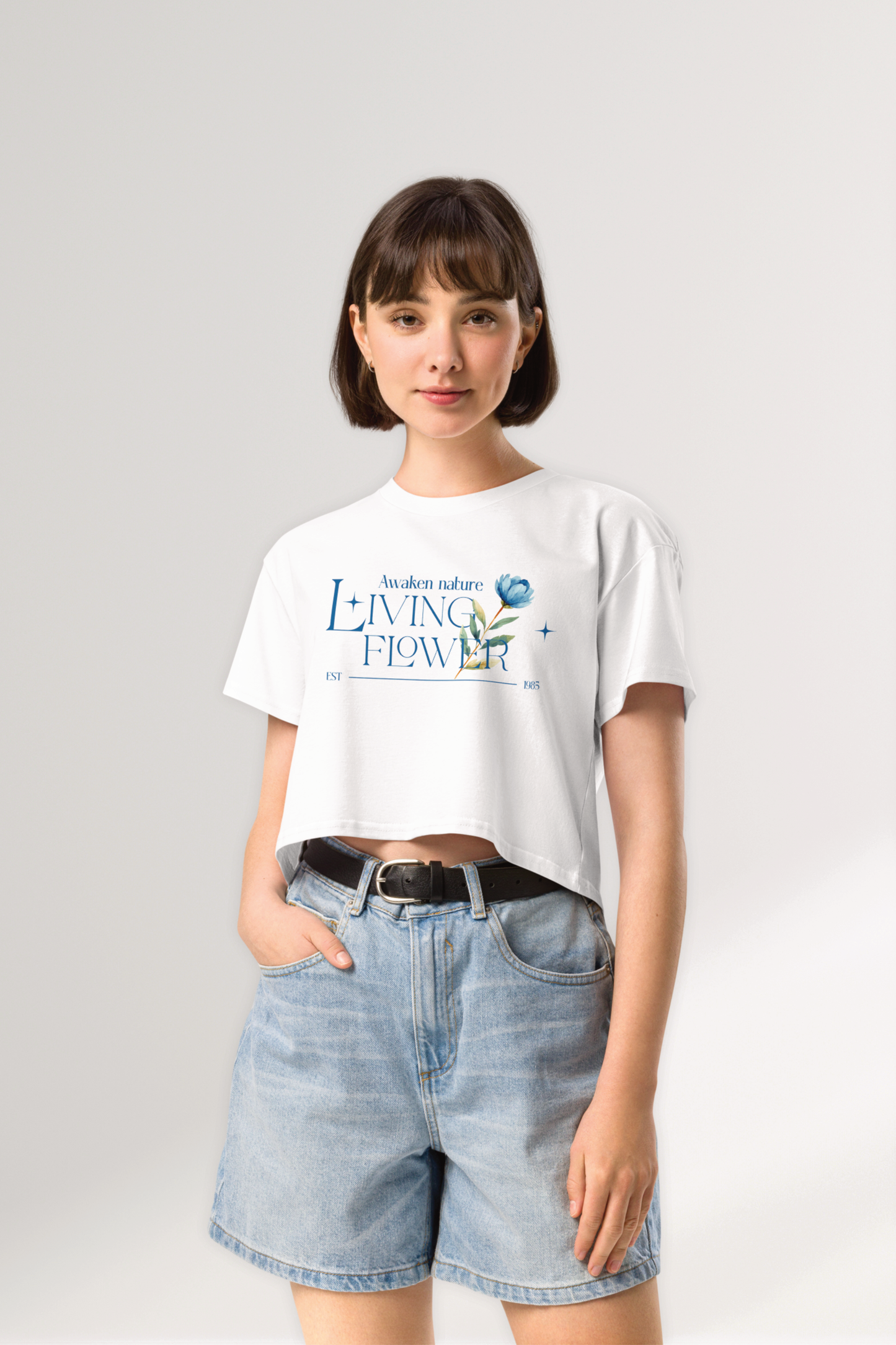 Crop Top mujer Living Flower